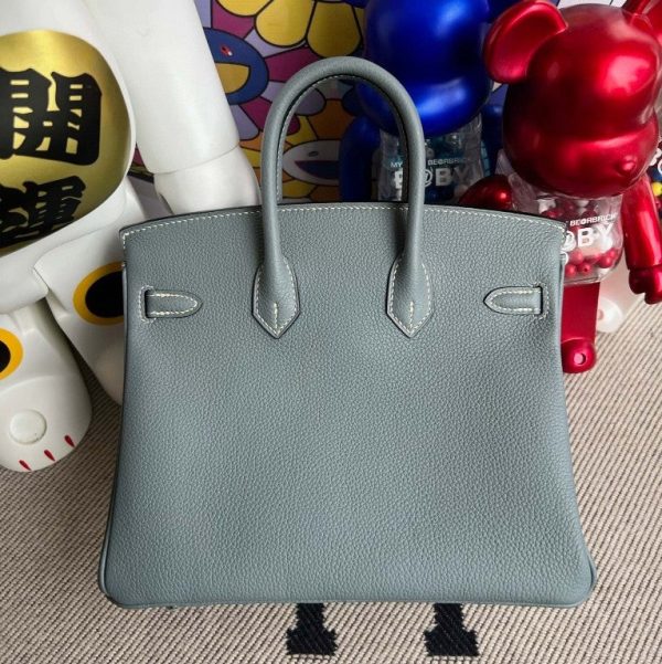 H BIRKIN TOGO J7 BLUE LIN SILVER HARDWARE 25CM