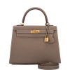 H KELLY EPSOM CK18 ETOUPE GOLD HARDWARE 25CM