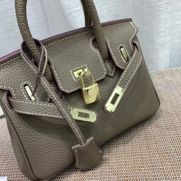 H BIRKIN MINI GOLD HARDWARE EPSOM DARK BEIGE 20CM