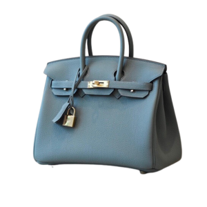 H BIRKIN 25 TOGO STONE BLUE LEATHER GOLD HARDWARE 25CM