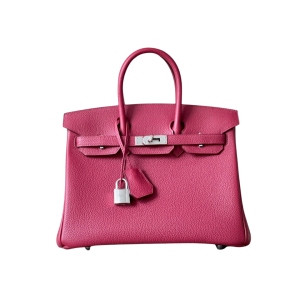 H BIRKIN 25 TOGO PINK LEATHER SILVER HARDWARE 25CM