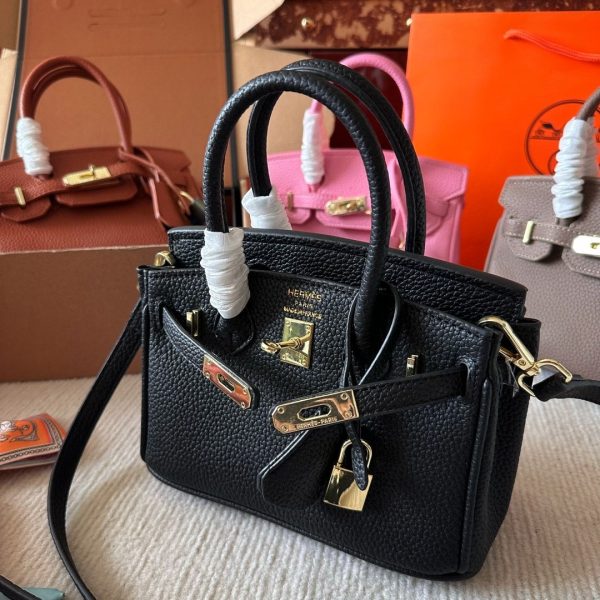 H BIRKIN 20 TOGO BLACK 20CM