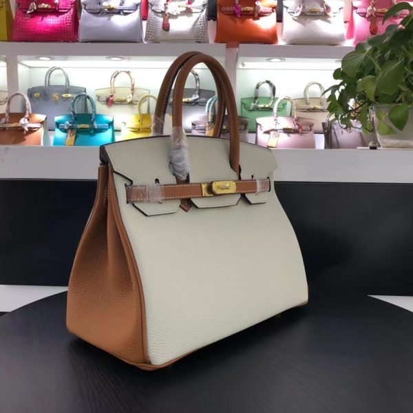 H BIRKIN TOGO LEATHER GOLD HARDWARE BEIGE BROWN 30CM