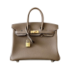 H BIRKIN 25 TOGO ETOUPE LEATHER GOLD HARDWARE 25CM