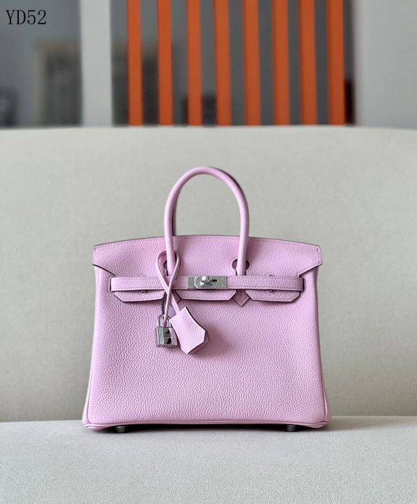 H BIRKIN 25 TOGO PINK LEATHER SILVER HARDWARE 25CM