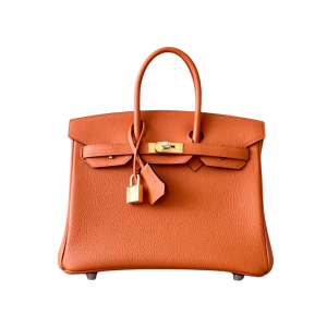 H BIRKIN 25 TOGO ORANGE LEATHER GOLD HARDWARE 25CM