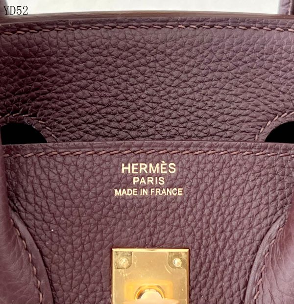 H BIRKIN 25 TOGO CHOCOLATE LEATHER GOLD HARDWARE 25CM