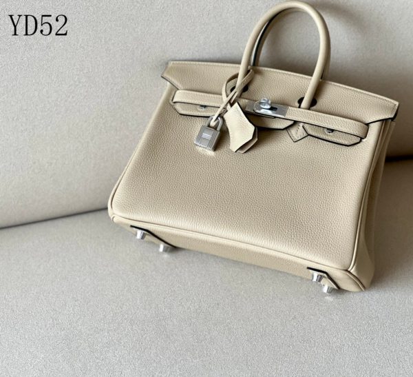 H BIRKIN 25 TOGO BEIGE LEATHER SILVER HARDWARE 25CM