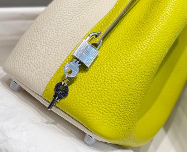 H PICOTIN LOCK WHITE YELLOW DUPE BAG 18CM