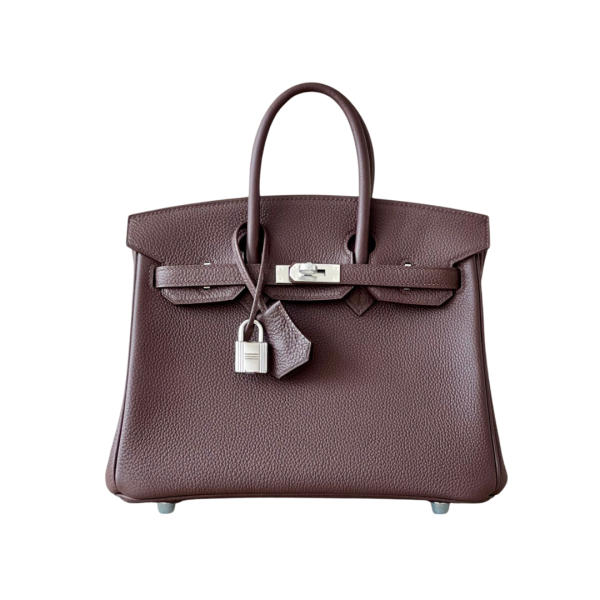 H BIRKIN 25 TOGO CHOCOLATE LEATHER SILVER HARDWARE 25CM