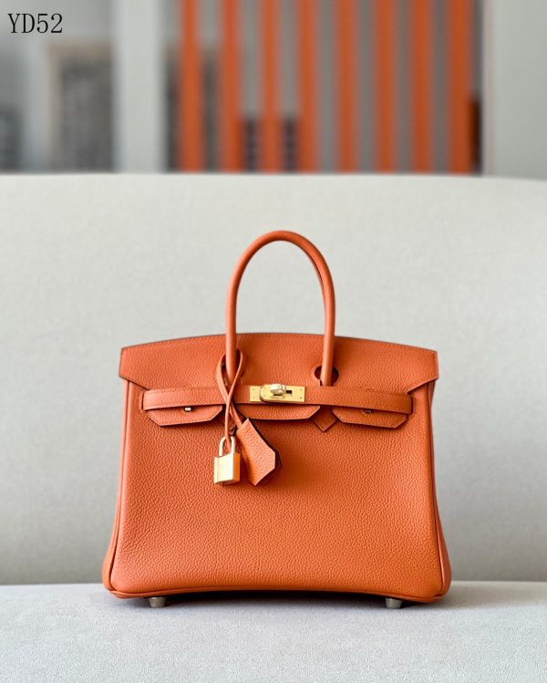 H BIRKIN 25 TOGO ORANGE LEATHER GOLD HARDWARE 25CM