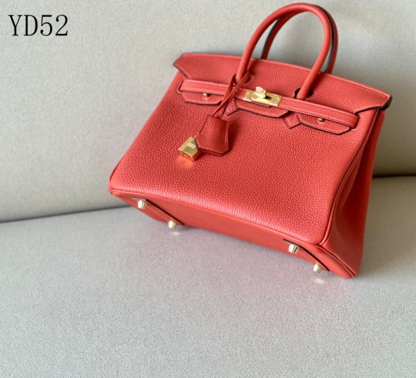 H BIRKIN TOGO 25 RED LEATHER GOLD HARDWARE 25CM