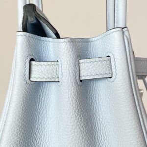 Hermes Birkin Nata Swift Light Blue For Women Silver Toned Hardware 10in/25cm