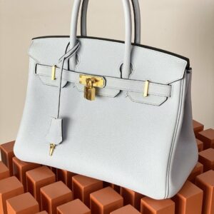 Hermes Birkin Nata Swift White For Women Gold Toned Hardware 11.8in/30cm