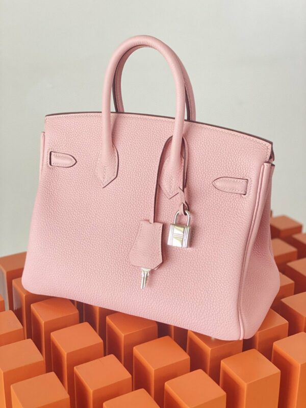 Hermes Birkin Nata Swift Pink For Women Silver Toned Hardware 10in/25cm