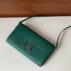 Hermes Constance Epsom Long To Go Wallet Green For Women, Women’s Wallet 8.1in/21cm