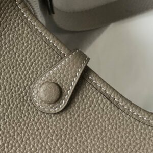 Hermes Evelyne 16 Amazone Bag Greige With Silver-Toned Hardware For Women, Women’s Shoulder And Crossbody Bags 6.3in/16cm