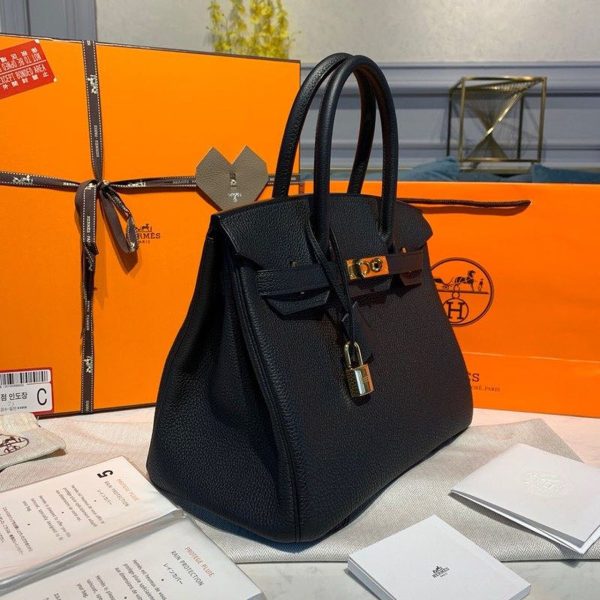 Hermes Birkin 30 Togo Black Bag For Women, Women’s Handbags 11.8in/30cm