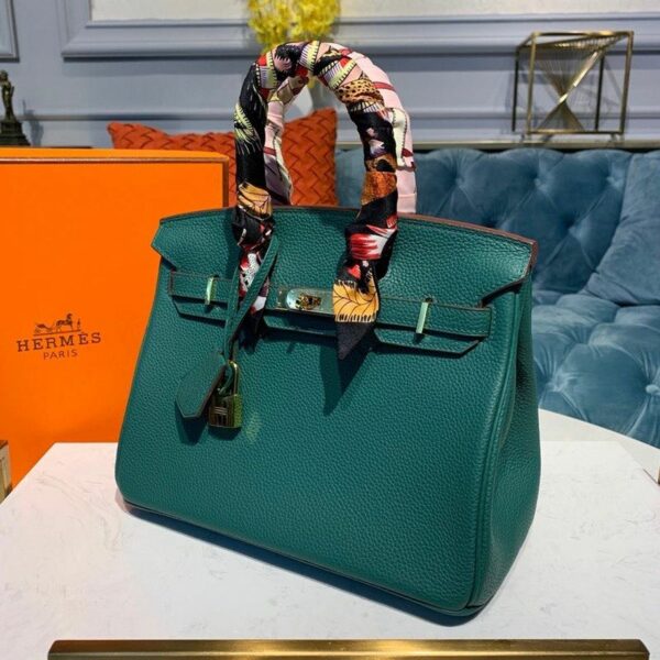 Hermes Birkin Green Semi Handstitched With Gold Toned Hardware For Women 30cm/11.8in