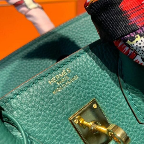 Hermes Birkin Green Semi Handstitched With Gold Toned Hardware For Women 30cm/11.8in