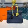 Hermes Birkin Dark Blue Semi Handstitched With Gold Toned Hardware For Women 30cm/11.8in