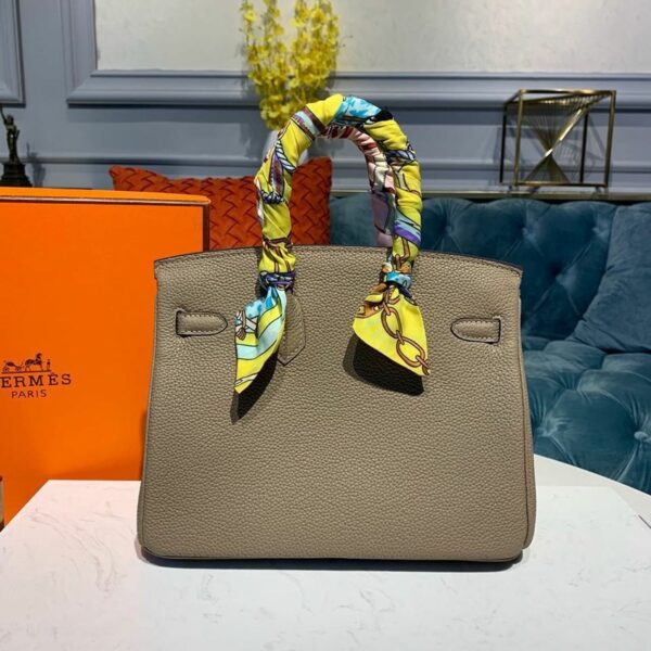 Hermes Birkin Light Grey Semi Handstitched With Gold Toned Hardware For Women 30cm/11.8in