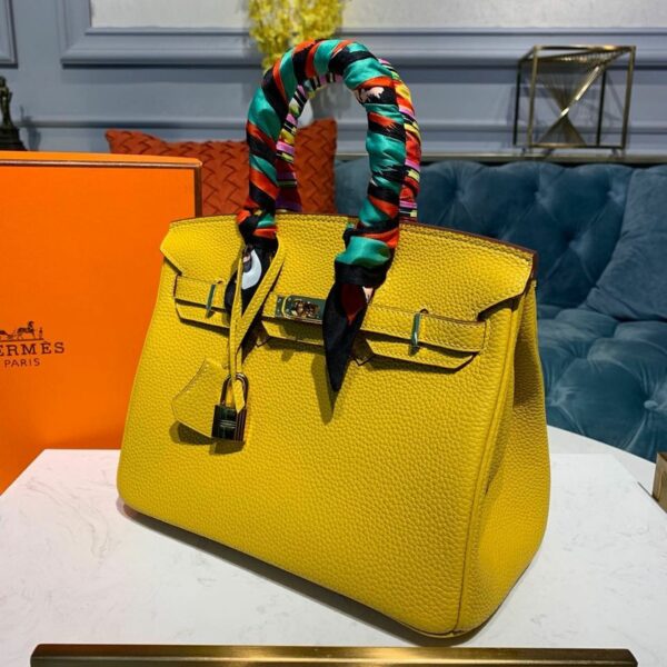 Hermes Birkin Yellow Semi Handstitched With Gold Toned Hardware For Women 30cm/11.8in