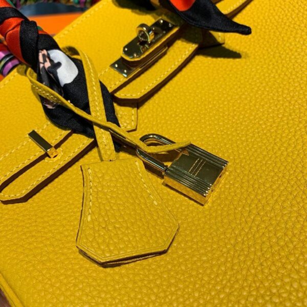 Hermes Birkin Yellow Semi Handstitched With Gold Toned Hardware For Women 30cm/11.8in