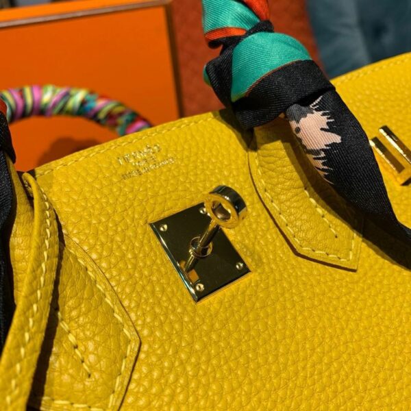 Hermes Birkin Yellow Semi Handstitched With Gold Toned Hardware For Women 30cm/11.8in