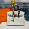 Hermes Birkin White Semi Handstitched With Gold Toned Hardware For Women 30cm/11.8in