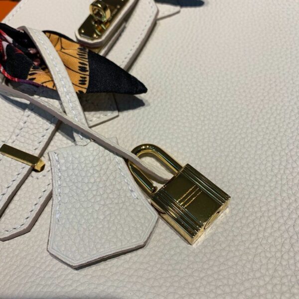 Hermes Birkin White Semi Handstitched With Gold Toned Hardware For Women 30cm/11.8in