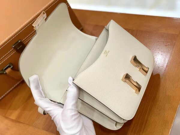 Hermes Constance 23 Epsom White For Women, Women’s Handbags, Shoulder Bags 9in/23cm