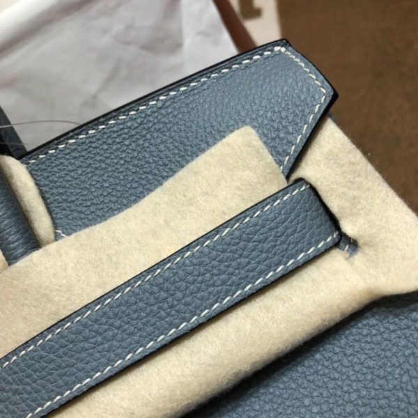 Hermes Birkin Blue For Women Silver Toned Hardware 13.8in/35cm