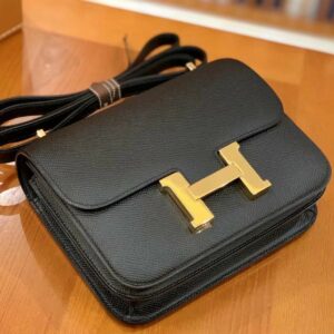 Hermes Constance 23 Epsom Black For Women, Women’s Handbags, Shoulder Bags 9in/23cm