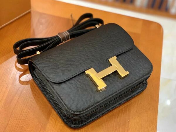 Hermes Constance 23 Epsom Black For Women, Women’s Handbags, Shoulder Bags 9in/23cm