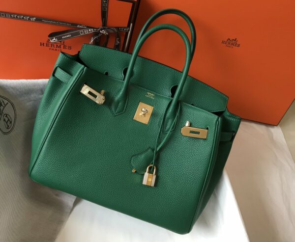 Hermes Birkin Green For Women Gold-Toned Hardware 11in/30cm