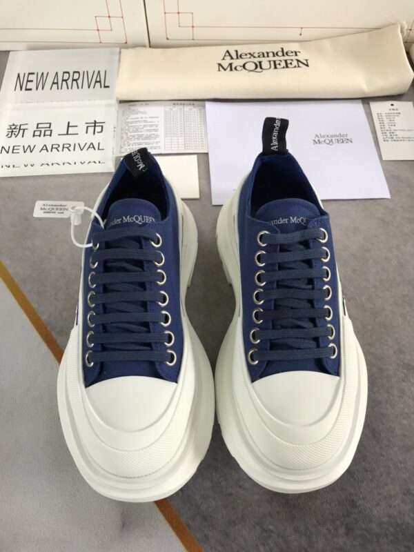 Alexander McQueen Tread Slick Lace Up Cotton Blue For Men