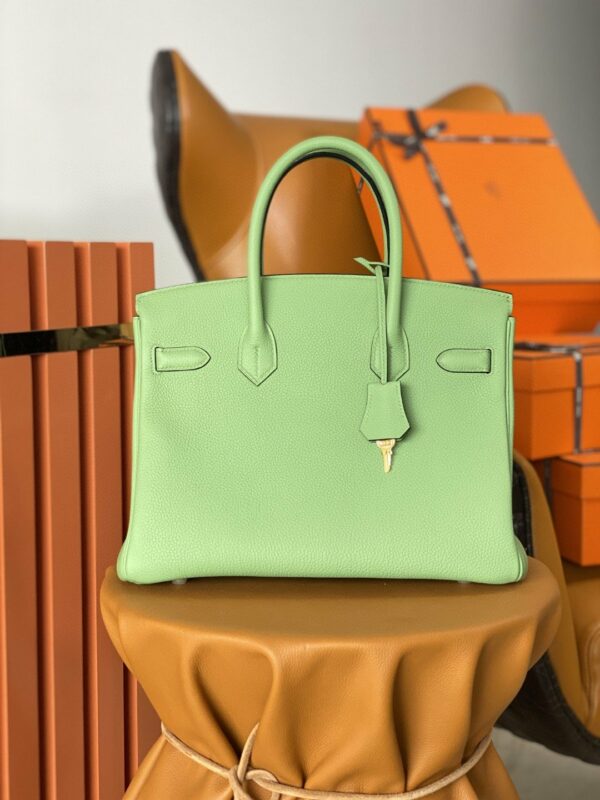 Hermes Birkin Nata Swift Green For Women Gold Toned Hardware 10in/25cm