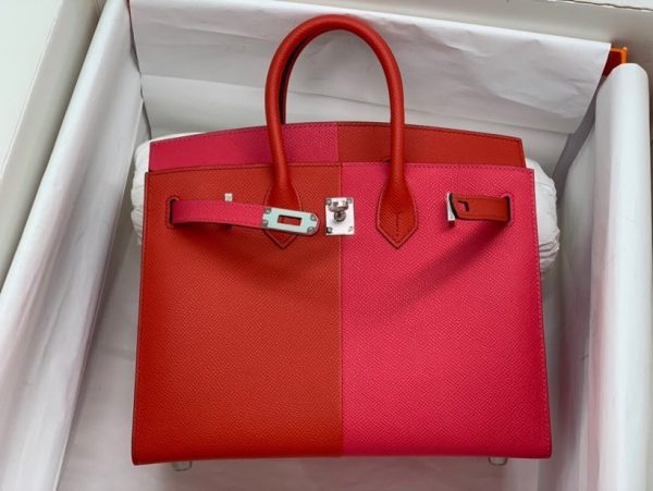 Hermes Birkin Bi Color Custom For Women Silver Toned Hardware 11in/30cm