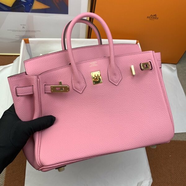 Hermes Birkin Nata Swift Pink For Women Gold Toned Hardware 10in/25cm