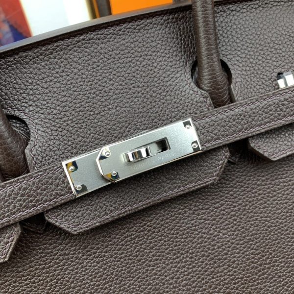 Hermes Birkin 30 Togo Dark Grey Bag Silver Hardware For Women, Women’s Handbags 11.8in/30cm