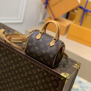 Louis Vuitton Nano Speedy Monogram Canvas For Women, Women’s Handbags, Shoulder Bags 6.3in/16cm LV M81085