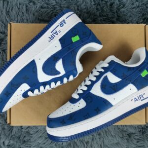  Nike Air Force 1 Low x Louis Vuitton Virgil Abloh ‘White Blue’ For Men