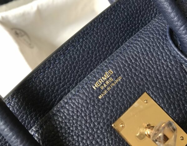 Hermes Birkin Dark Blue For Women Gold-Toned Hardware 11in/30cm