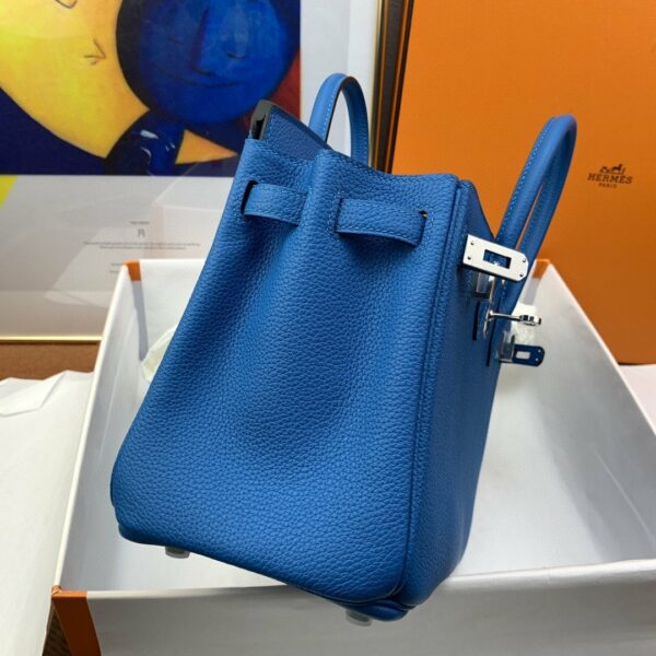 Hermes Birkin Nata Swift Blue For Women Silver Toned Hardware 10in/25cm