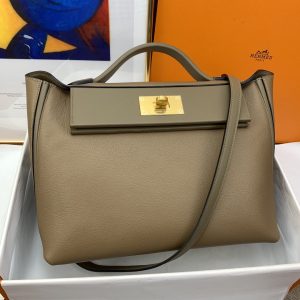 Hermes 24/24 Clemence Swift Light Brown For Women, Women’s Handbags, Shoulder Bags 11.4in/29cm