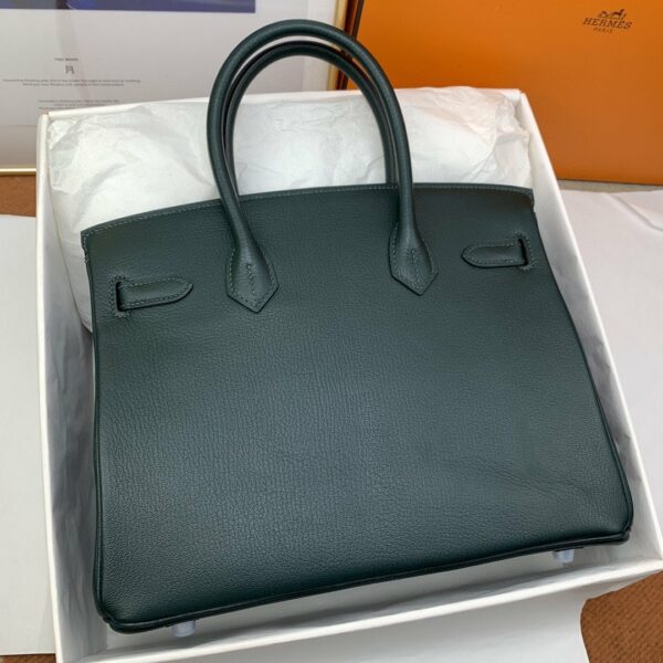 Hermes Birkin Nata Swift Dark Blue For Women Silver Toned Hardware 11.8in/30cm