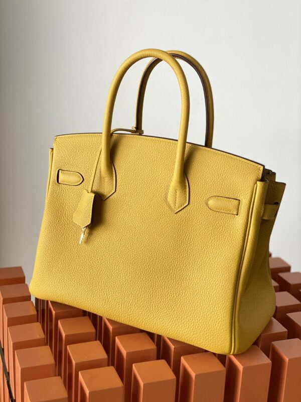 Hermes Birkin Nata Swift Yellow For Women Gold Toned Hardware 11.8in/30cm