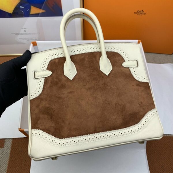 Hermes Birkin Nata Swift Bi Color For Women Gold Toned Hardware 10in/25cm