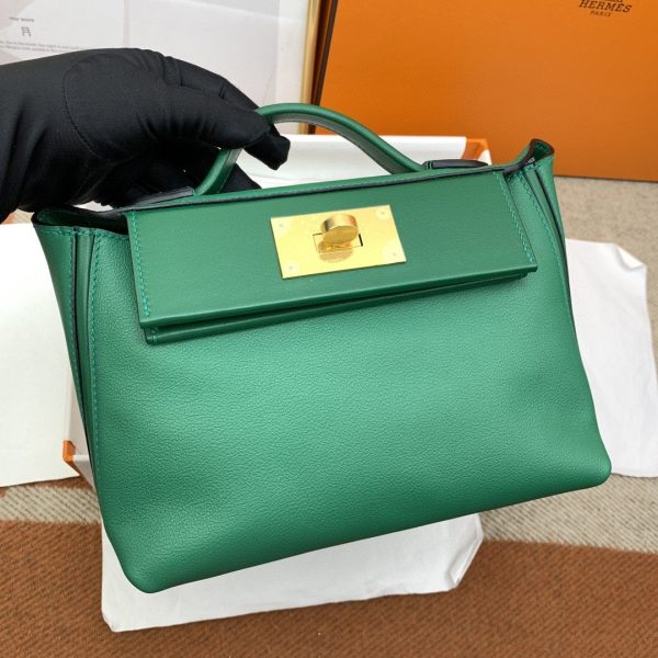 Hermes 24/24 Mini Evercolor Swift Green For Women, Women’s Handbags, Shoulder Bag 8.2in/21cm